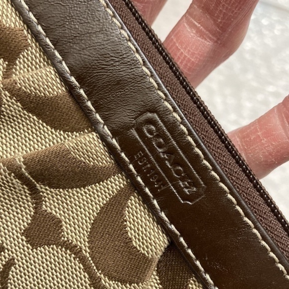 Coach brown khaki signature c wristlet - Picture 9 of 13